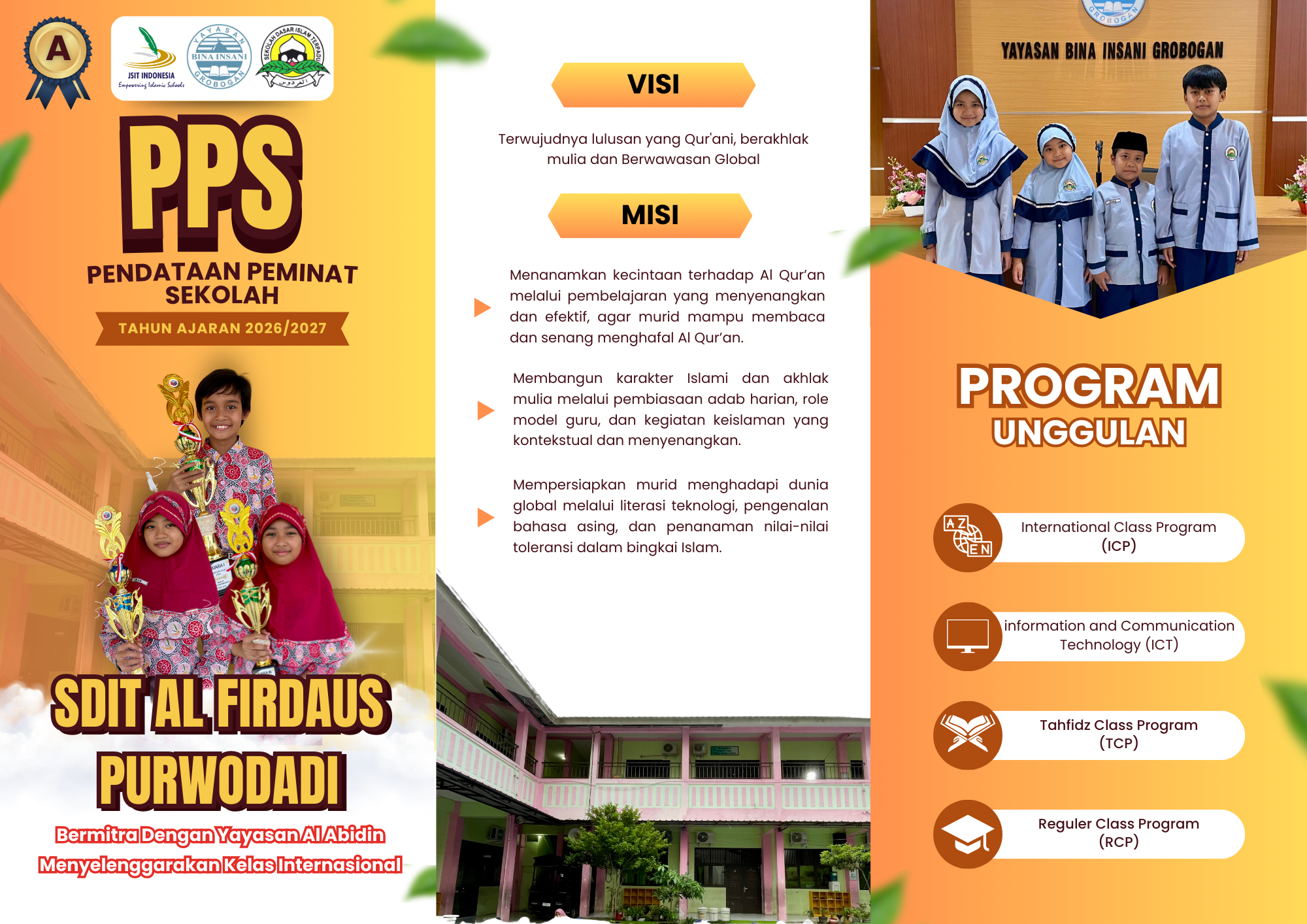 Brosur SDIT Al Firdaus Halaman 1